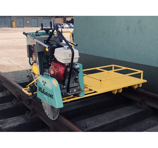 WÓZEK KOLEJOWY DO SZYN TRAMWAJOWYCH DO PIŁY DO CIĘCIA ASFALTU