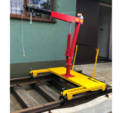 WÓZEK KOLEJOWY Z ŻURAWIEM