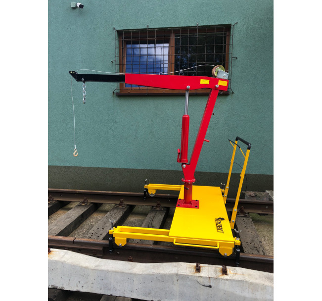 WÓZEK KOLEJOWY Z ŻURAWIEM