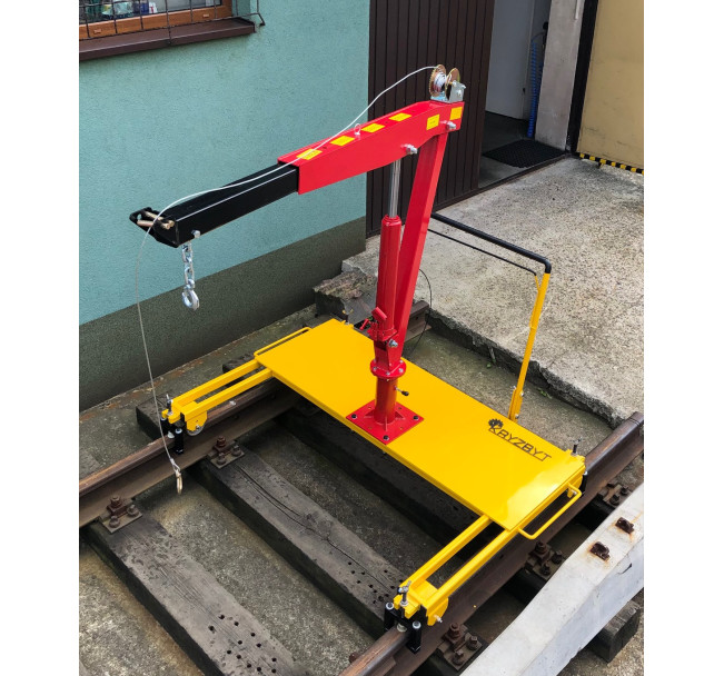 WÓZEK KOLEJOWY Z ŻURAWIEM