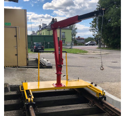 WÓZEK KOLEJOWY Z ŻURAWIEM