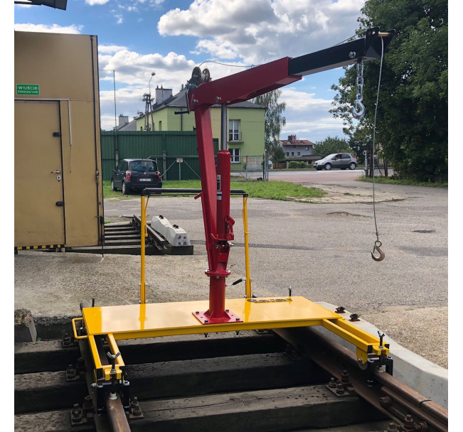 WÓZEK KOLEJOWY Z ŻURAWIEM