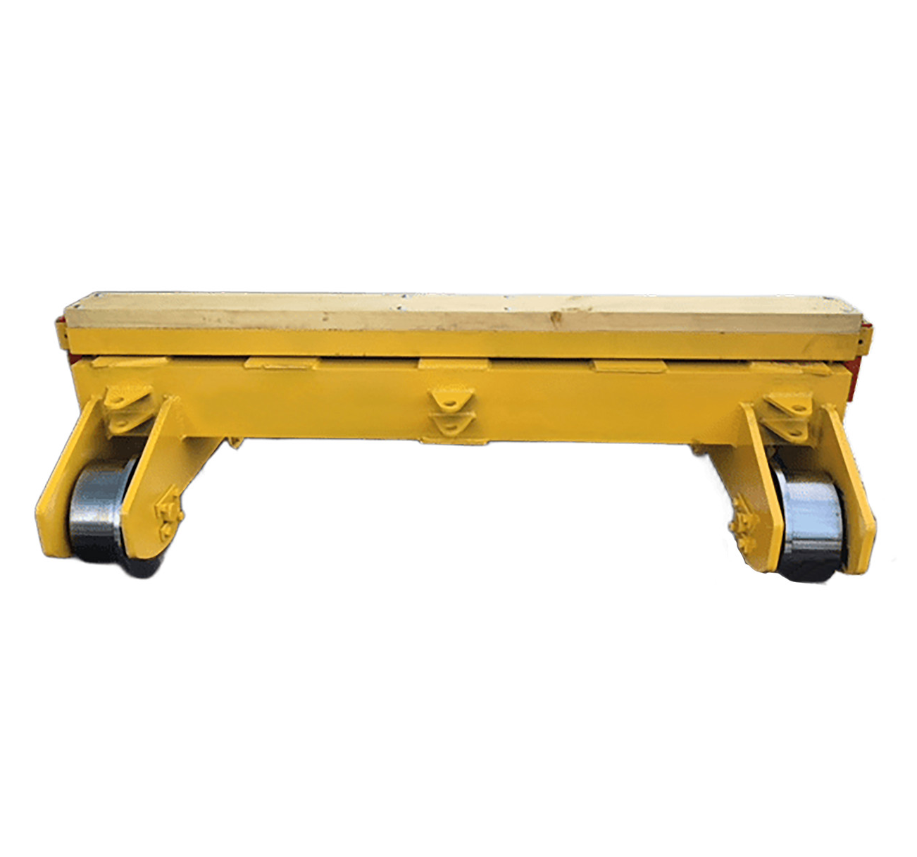 WÓZEK DO TRANSPORTU SZYN I PODKŁADÓW KTR-15 10T NA TOR 1435mm (na kołach stalowych fi-300)