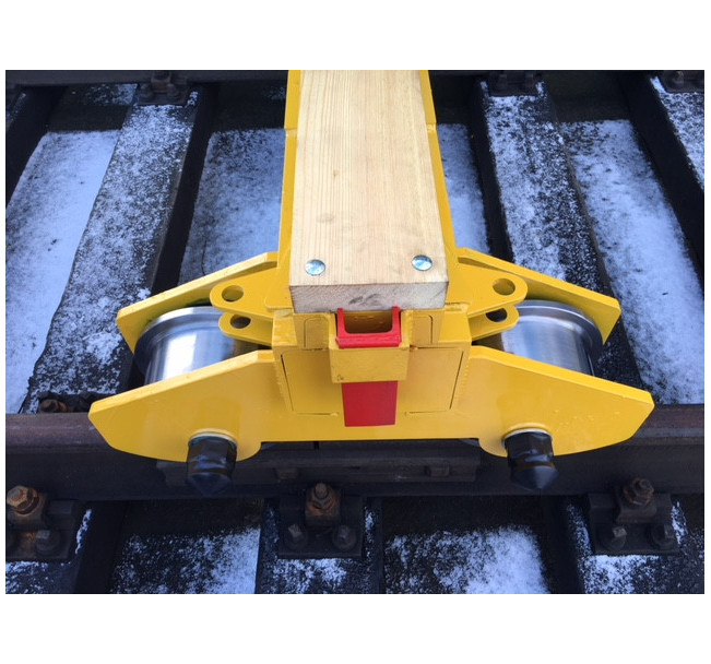 WÓZEK DO TRANSPORTU SZYN I PODKŁADÓW KTR-15 10T NA TOR 1435mm (na kołach stalowych fi-300)