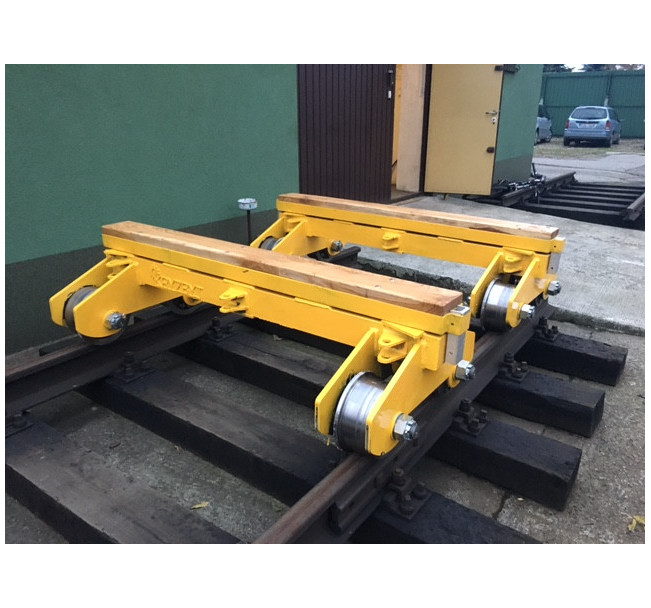 WÓZEK DO TRANSPORTU SZYN I PODKŁADÓW KTR-15 10T NA TOR 1435mm (na kołach stalowych fi-300)