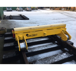 WÓZEK DO TRANSPORTU SZYN I PODKŁADÓW KTR-15 10T NA TOR 1435mm (na kołach stalowych fi-300)