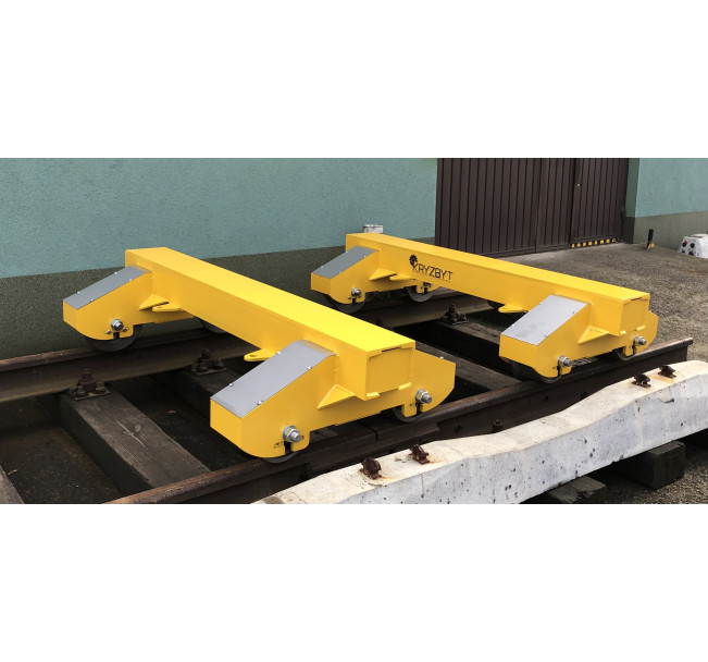 WÓZ DO TRANSPORTU SZYN I PODKŁADÓW KTR-15 10 T (na kołach stalowych fi-300 - bez belki skrętnej)