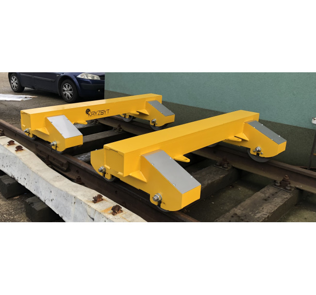 WÓZ DO TRANSPORTU SZYN I PODKŁADÓW KTR-15 10 T (na kołach stalowych fi-300 - bez belki skrętnej)