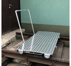 WÓZEK RĘCZNY, PLATFORMOWY, DWUTOKOWY WP1000 (na kołach poliamidowych)