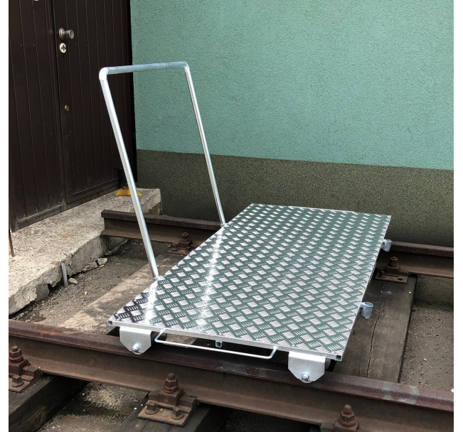 WÓZEK RĘCZNY, PLATFORMOWY, DWUTOKOWY WP1000 (na kołach poliamidowych)