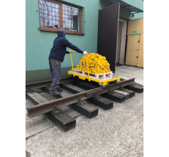 WÓZEK RĘCZNY, PLATFORMOWY, DWUTOKOWY WP2500 (na kołach aluminiowych izolowanych)