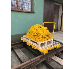 WÓZEK RĘCZNY, PLATFORMOWY, DWUTOKOWY WP2500 (na kołach aluminiowych izolowanych)