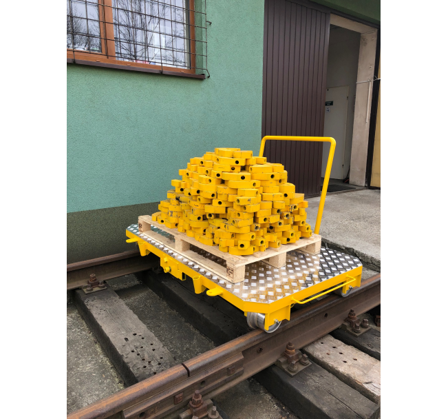 WÓZEK RĘCZNY, PLATFORMOWY, DWUTOKOWY WP2500 (na kołach aluminiowych izolowanych)