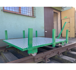 WÓZEK KOLEJOWY PLATFORMOWY z kłonicami