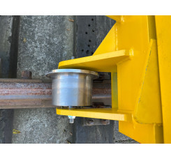 WÓZEK DO TRANSPORTU SZYN I PODKŁADÓW KTR-10 5T NA TOR 1435 mm  (na kołach stalowych fi-200)